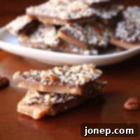 Finished English Toffee squares with chocolate and pecans