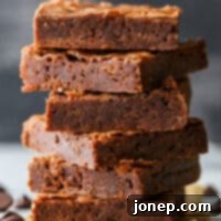 stack of classic fudge brownies