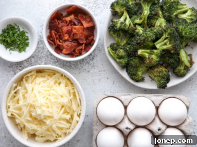 ingredients need for broccoli bacon quiche