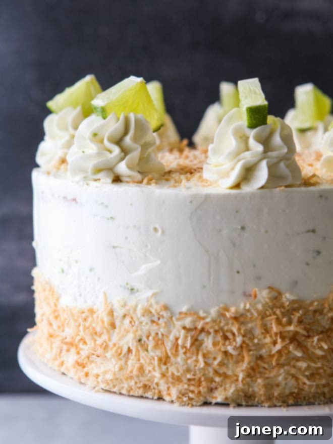 Coconut Lime Layer Cake from completelydelicious.com