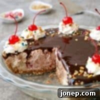 Banana Split Ice Cream Pie | completelydelicious.com