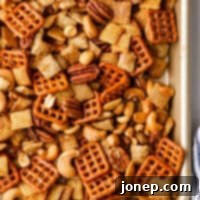 Sweet Maple Nut Medley 7 closeup of baked maple nut snack mix