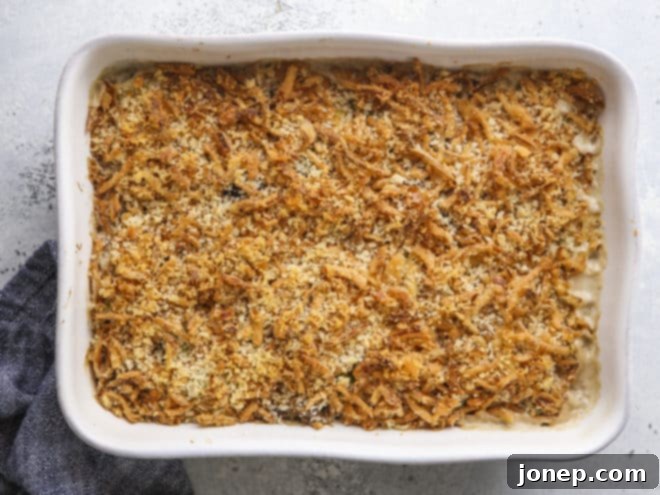 brussels sprout and mushroom casserole out of the oven