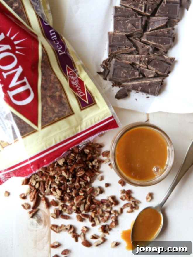 Close-up of Turtle Cookie Truffles with a rich chocolate coating and pecan topping | completelydelicious.com