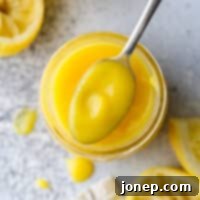 Delicious Homemade Lemon Curd 8 spoonful of lemon curd