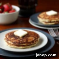 Fluffy Small Batch Buttermilk Pancakes 2 Small batch buttermilk pancakes with berries