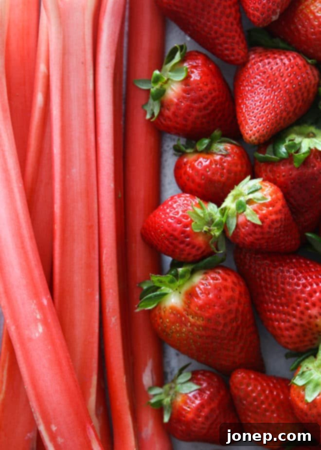 Strawberries and rhubarb