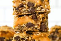 Golden Caramel Chocolate Chip Oat Squares