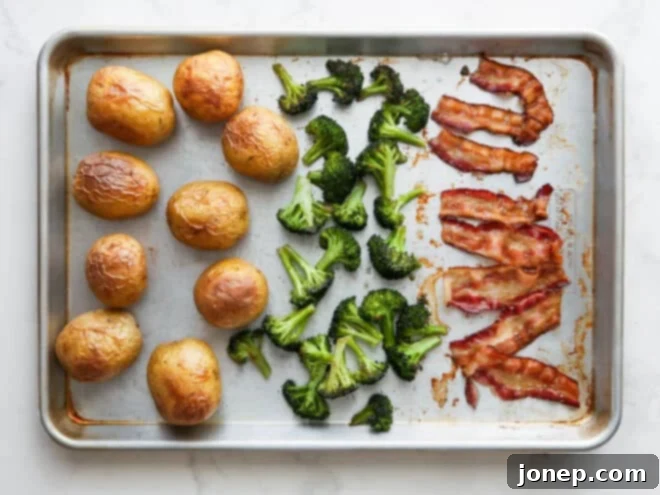 Effortless Weeknight Feasts: One-Pan Wonders 3 baked potato sheet pan dinner, a versatile and customizable one-pan meal